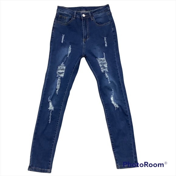 SHEIN Denim - Shein Womens Size M (26x26) High Waisted Distressed Mom Jeans